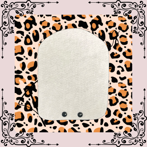 Orange Leopard Print Stoma Bag Cover