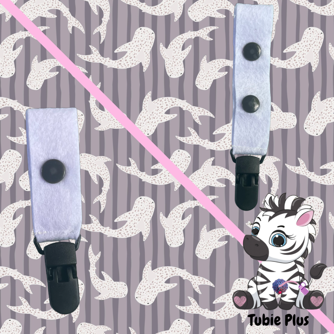 Shark Print Tubie Clip