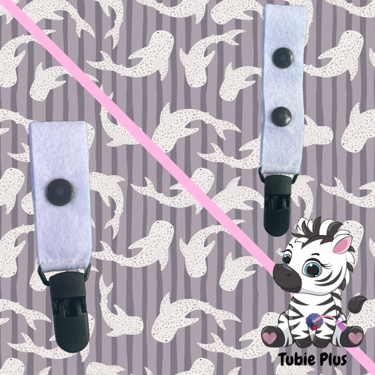 Shark Print Tubie Clip