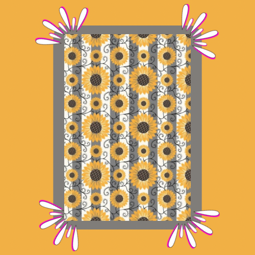 Sunflower Floral Print Strip | Full | Small