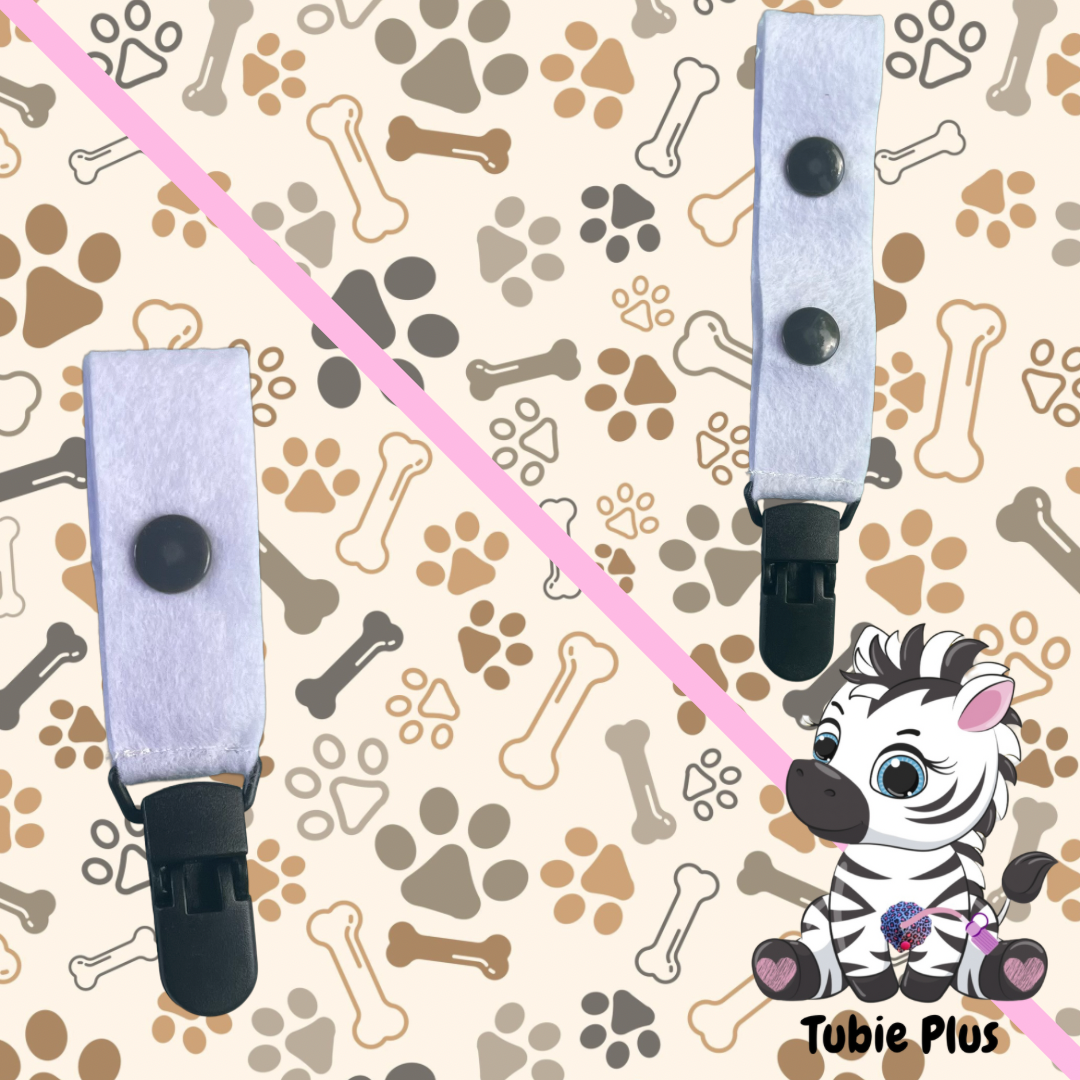 Dog Print Tubie Clip