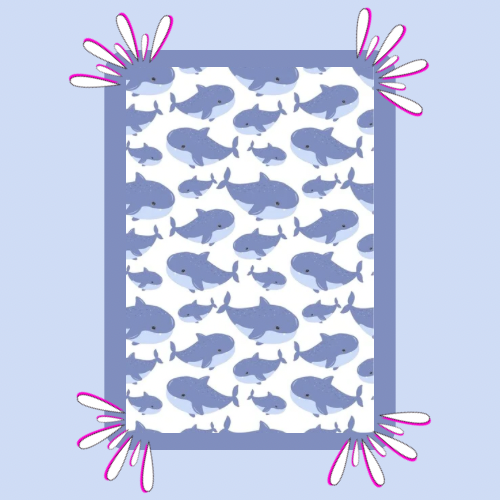 Whale Print Strip | Full | Small