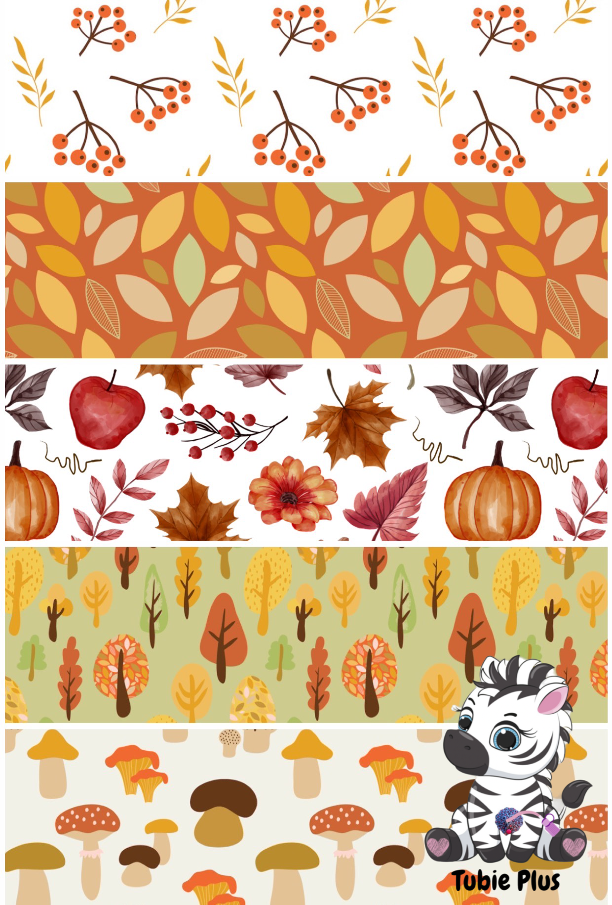 Autumnal Mix Print Strip | Small