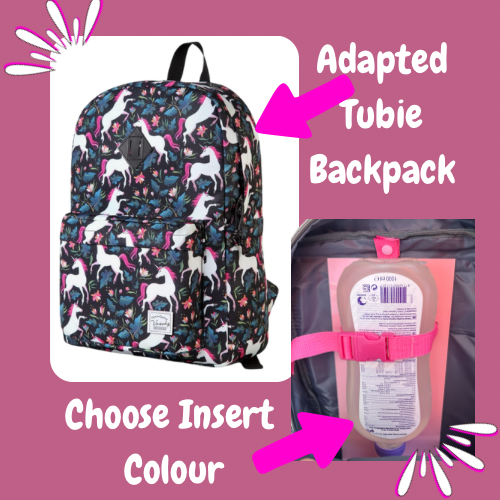 Unicorn Tube Backpack, Tubie Backpack, Adapted Backpack