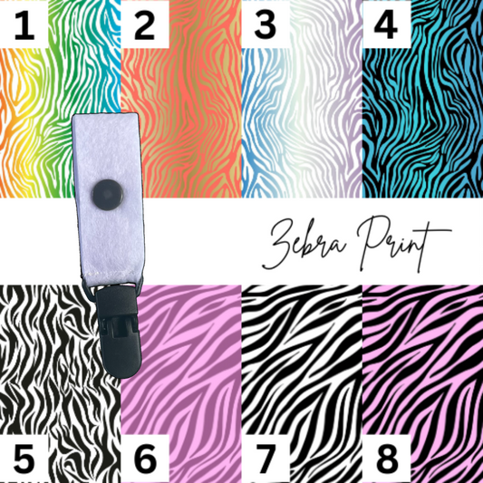 Zebra Print Small Tubie Clip