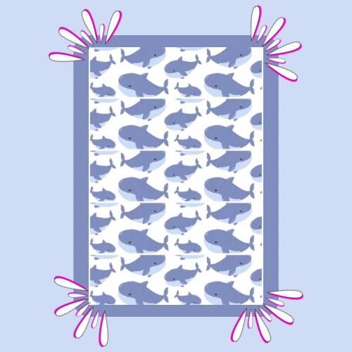 Whale Print Strip | Full | Small