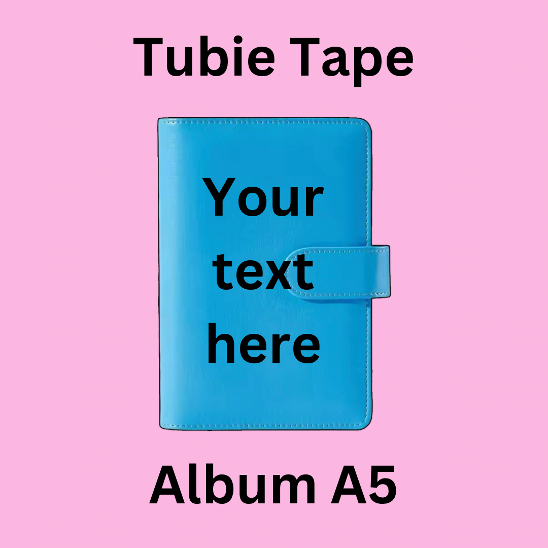 A5/A6 Blue Personalised Tubie Tape Album, Tubie Accessories Organiser