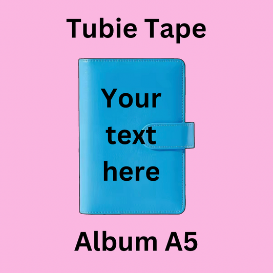 A5/A6 Blue Personalised Tubie Tape Album, Tubie Accessories Organiser