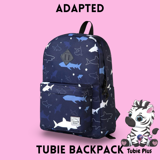 Shark Feeding Tube Backpack, Tubie Backpack, Adapted Backpack