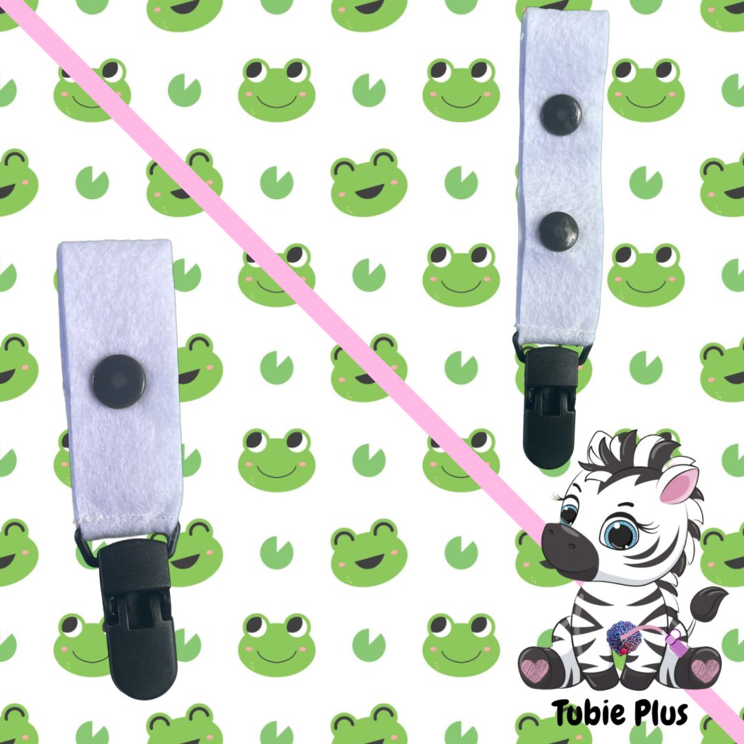 Frog Print Tubie Clip