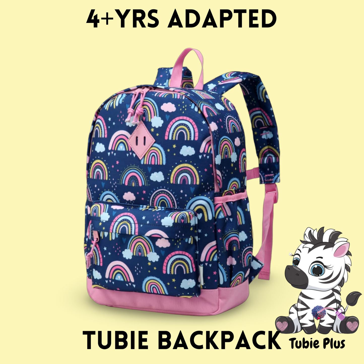 Rainbow Feeding Tube Backpack, Tubie Backpack, Adapted Backpack