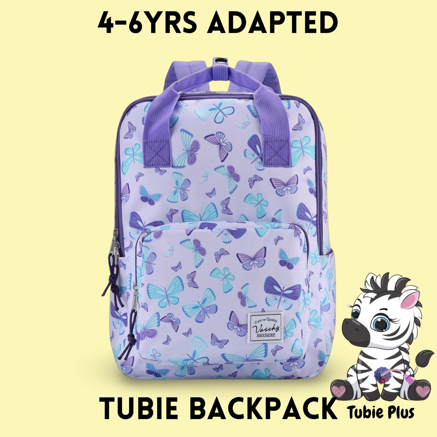 Butterfly Feeding Tube Backpack, Tubie Backpack, Adapted Backpack