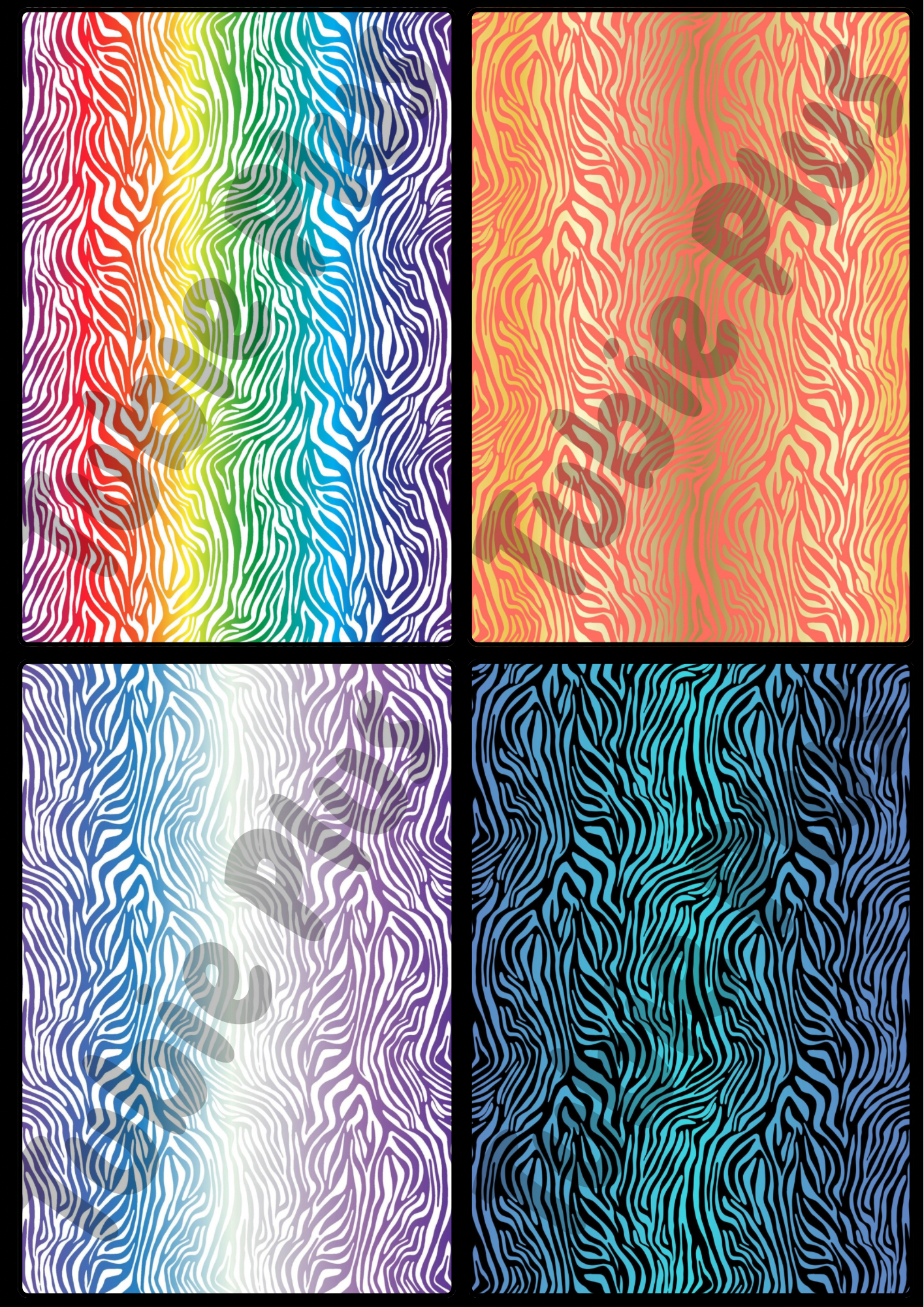 Zebra Print Pump Sticker | Glossy/Holographic Finish