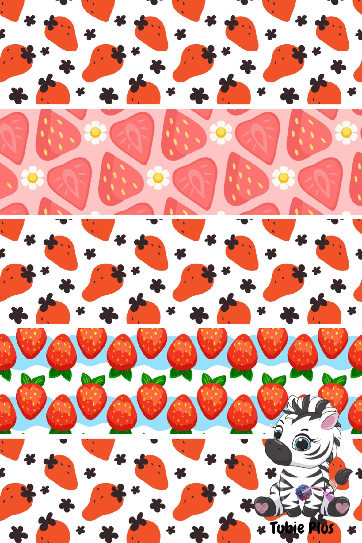 Strawberry Mix Print Strip | Small