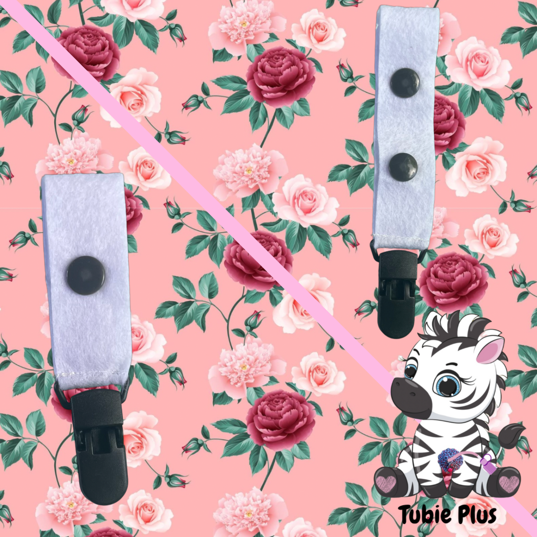 Rose Print Tubie Clip