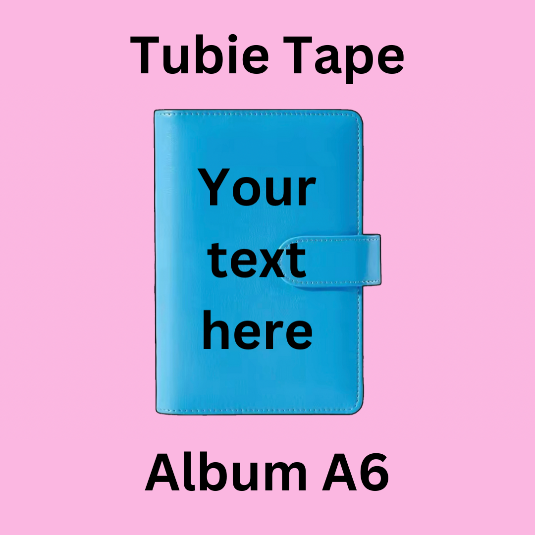 A5/A6 Blue Personalised Tubie Tape Album, Tubie Accessories Organiser