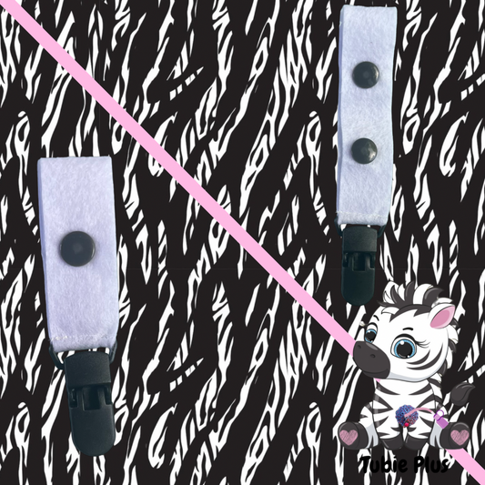 Zebra Print Tubie Clip