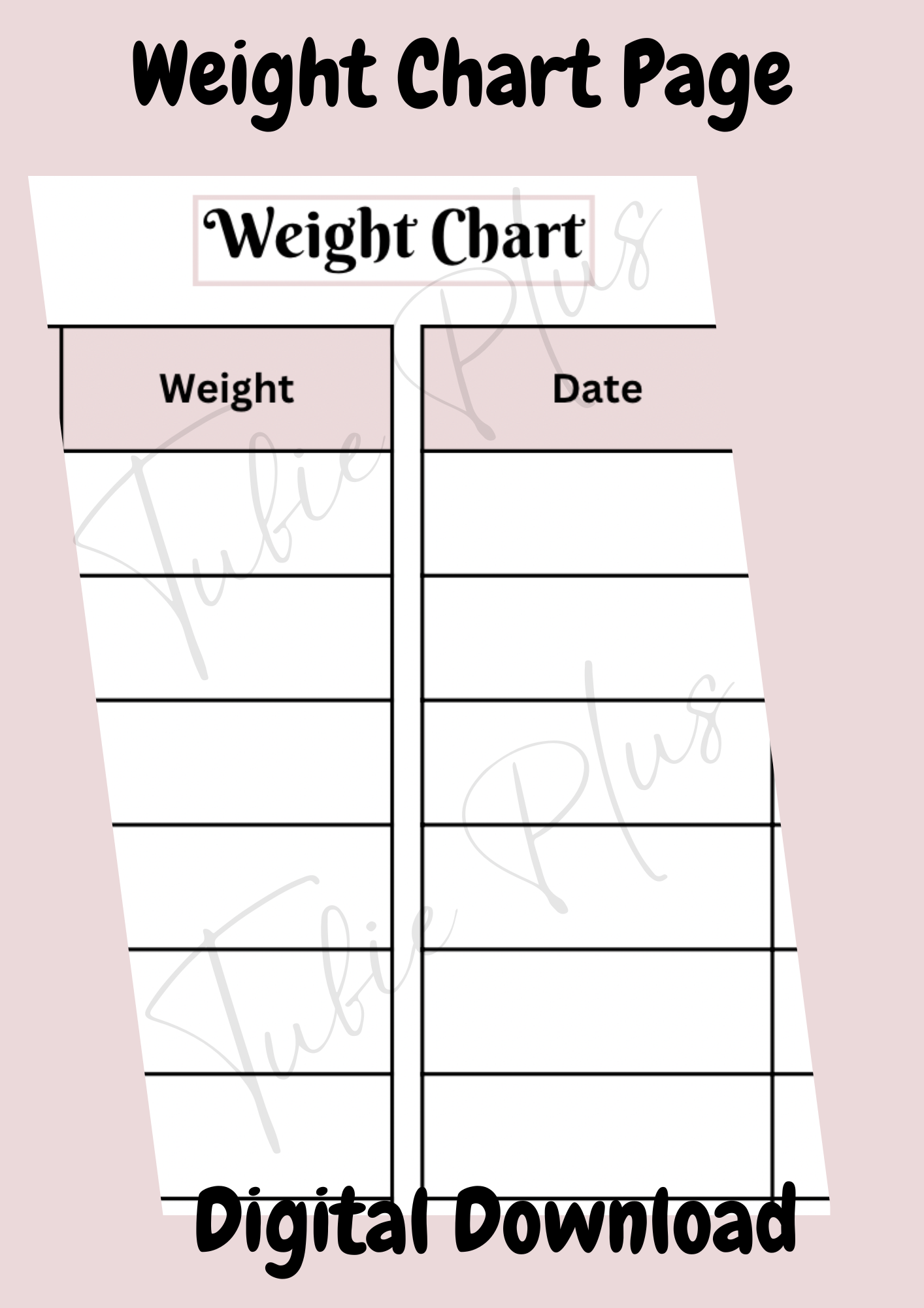 Weight Chart Page