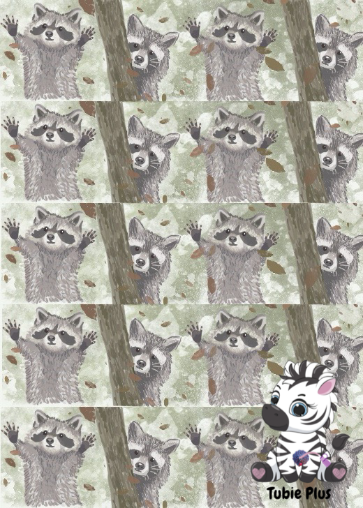 Racoon Print Strip | Full | Small