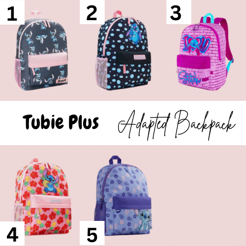 Stitch Childs Adapted Backpack, Tubie Backpack, Adapted Backpack