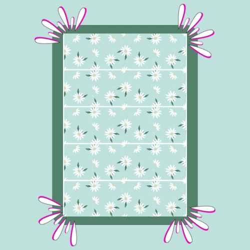 Green Daisy Floral Tubie Tape