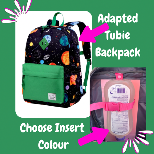 2+yrs Space Feeding Tube Backpack, Tubie Backpack, Adapted Backpack