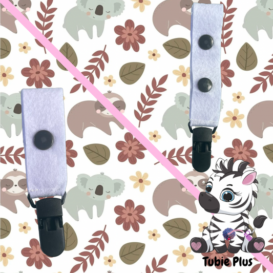 Sloth & Koala Print Tubie Clip