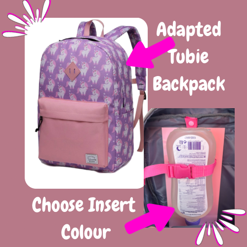 Unicorn Tube Backpack, Tubie Backpack, Adapted Backpack