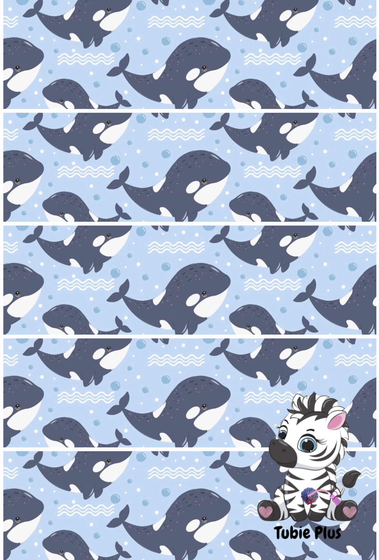 Whale Print Strip | Full | Small