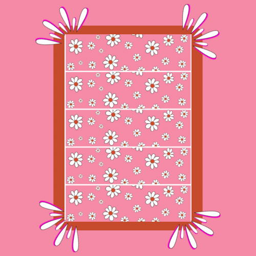 Daisy Pink Floral Tubie Tape