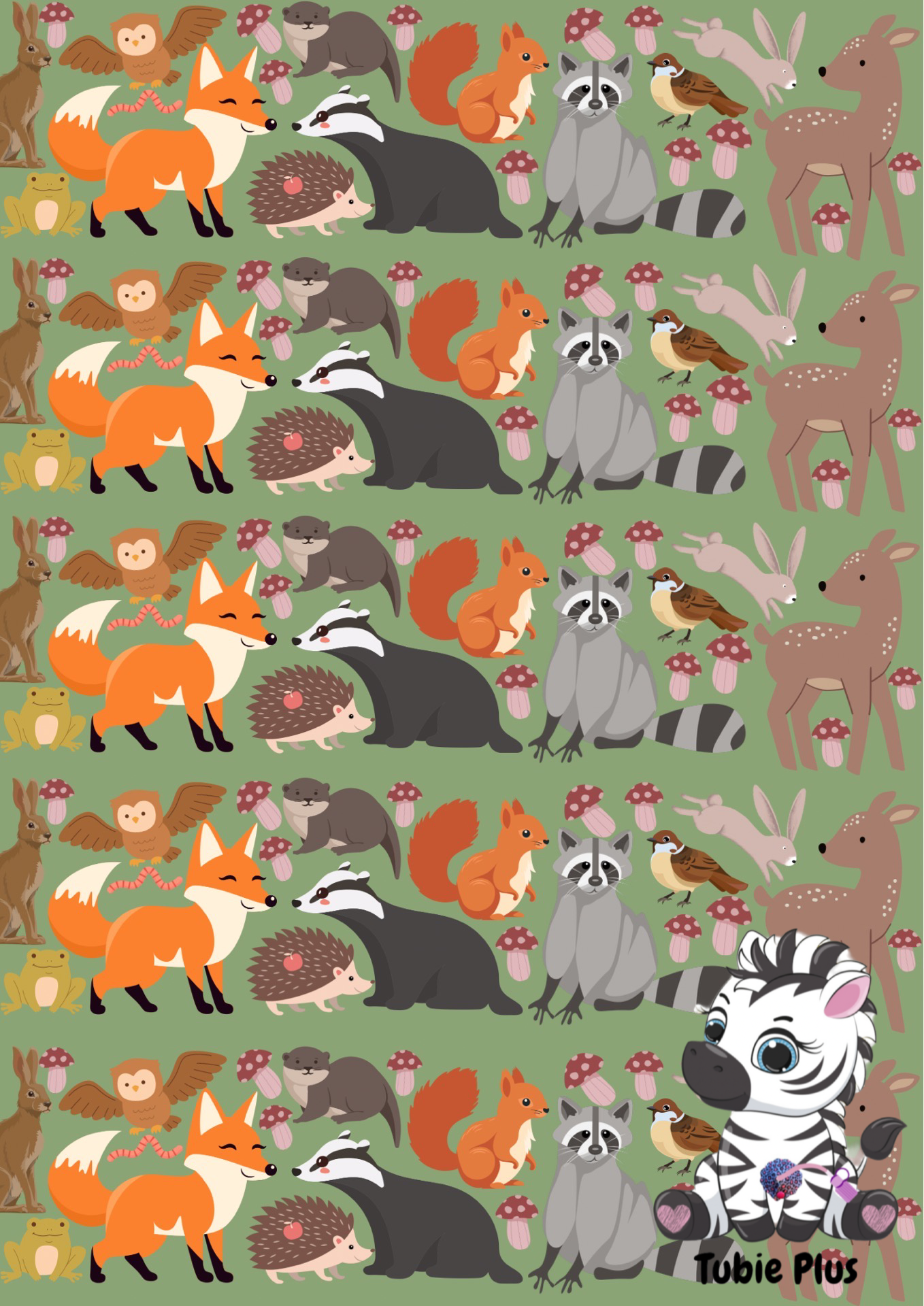 Countryside Animals Print Strip | Full | Small