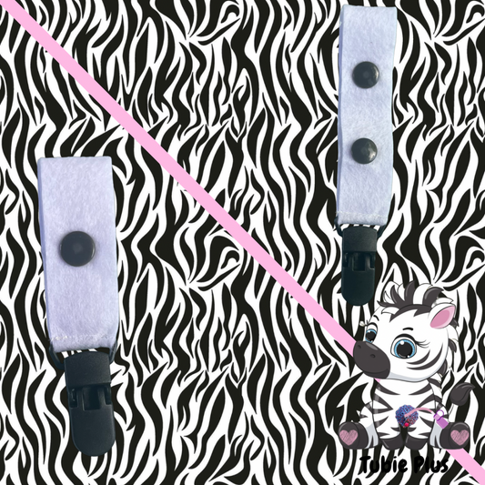 Zebra Print Tubie Clip