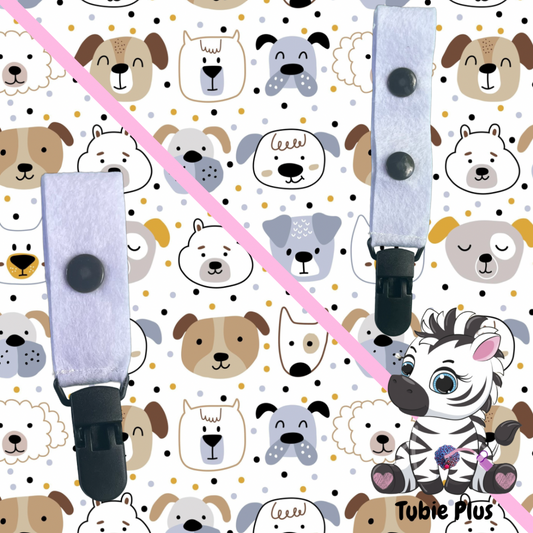 Dog Print Tubie Clip