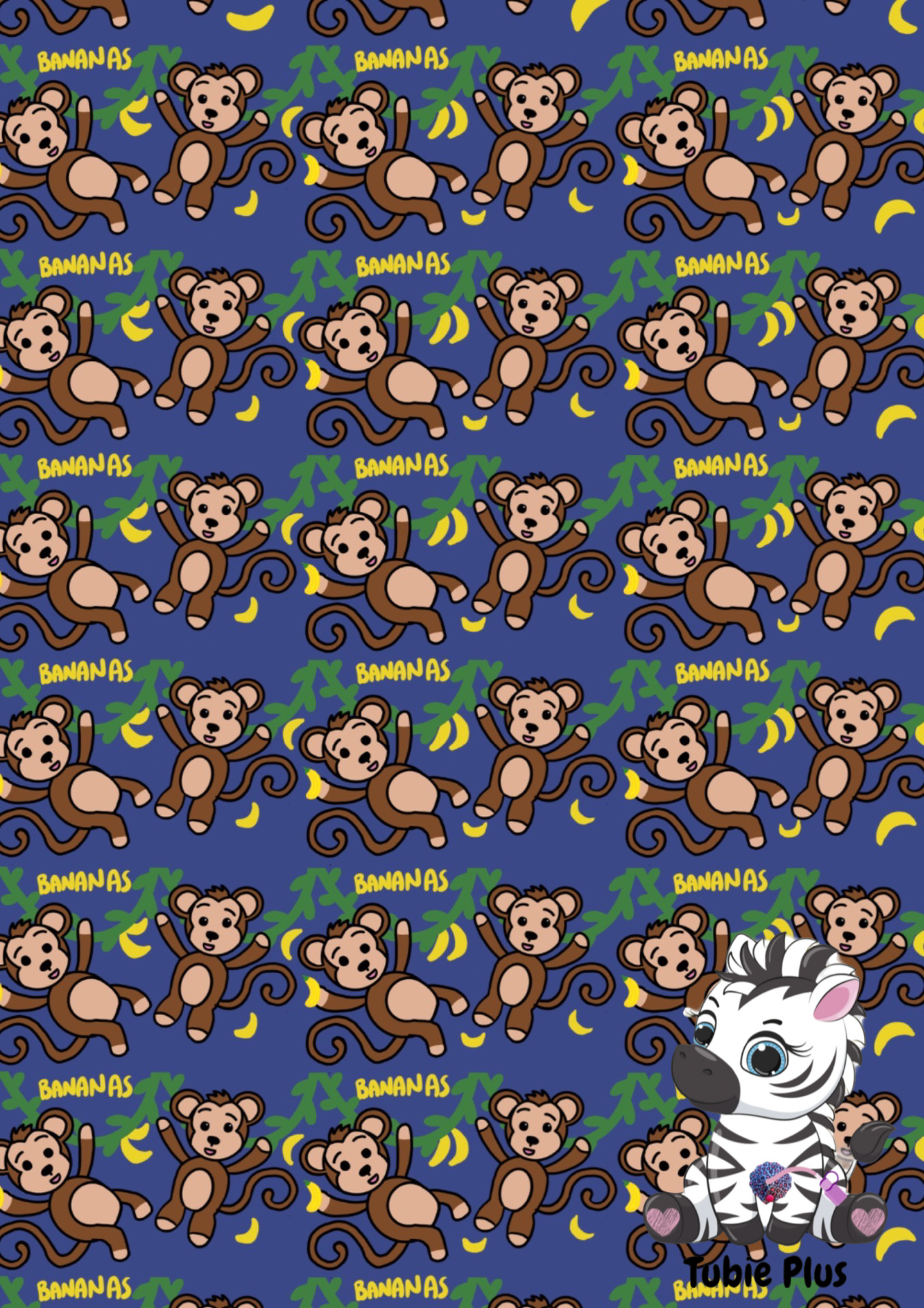 Monkey Print Strip | Full | Small