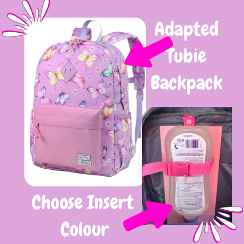 2+yrs Butterfly Feeding Tube Backpack, Tubie Backpack, Adapted Backpack