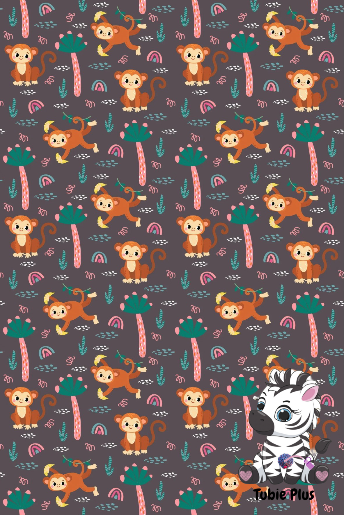 Monkey Print Strip | Full | Small