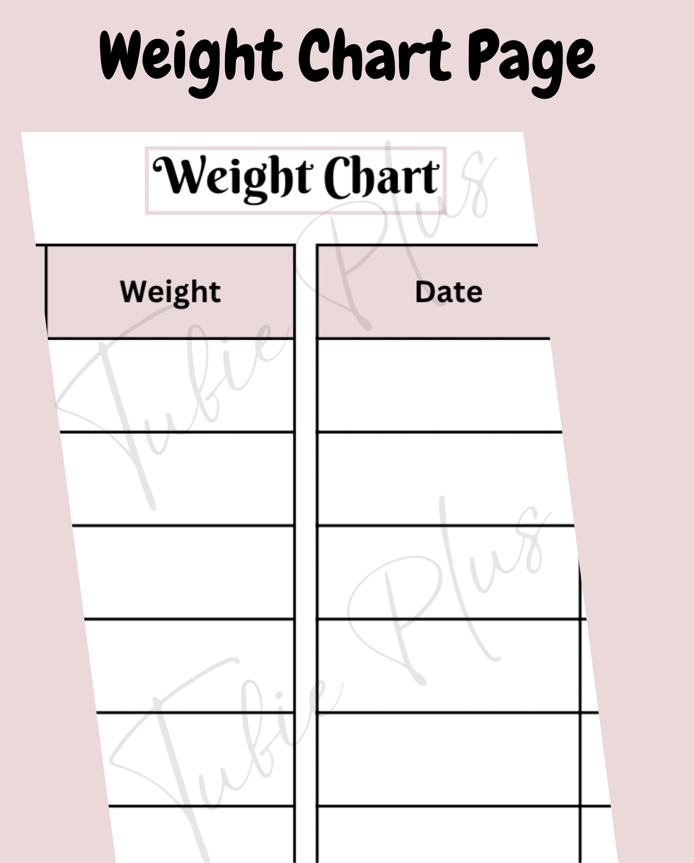 Weight Tracker Page