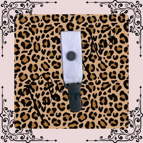 Brown Leopard Print Small Tubie Clip