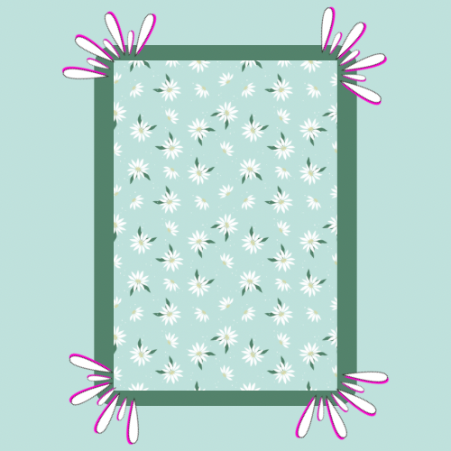 Green Daisy Floral Tubie Tape