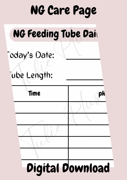 NG Tube Care Page