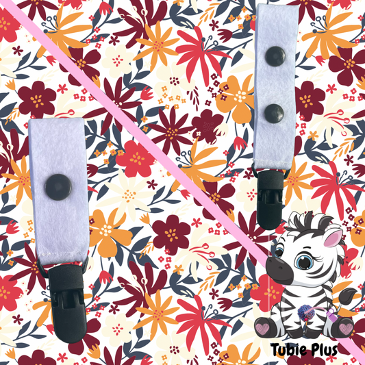 Floral Print Tubie Clip