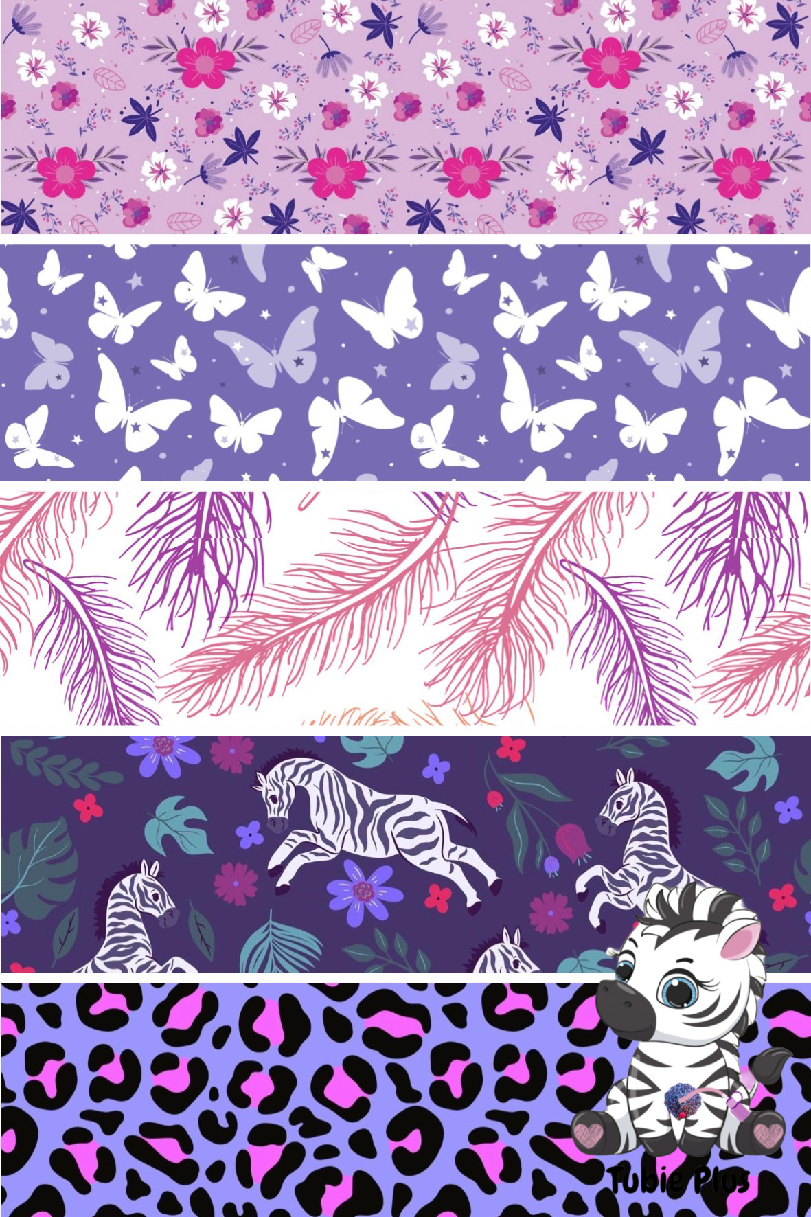 Purple Mix Print Strip | Small