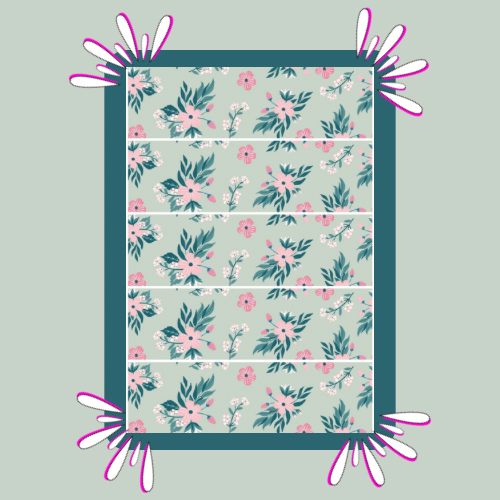 Boho Green Floral Tubie Tape