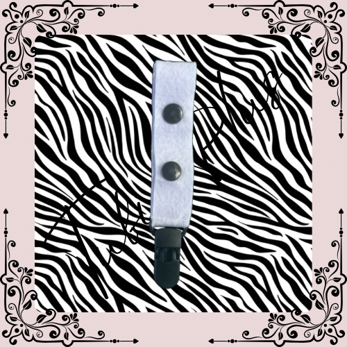 Zebra Print Large Tubie Clip