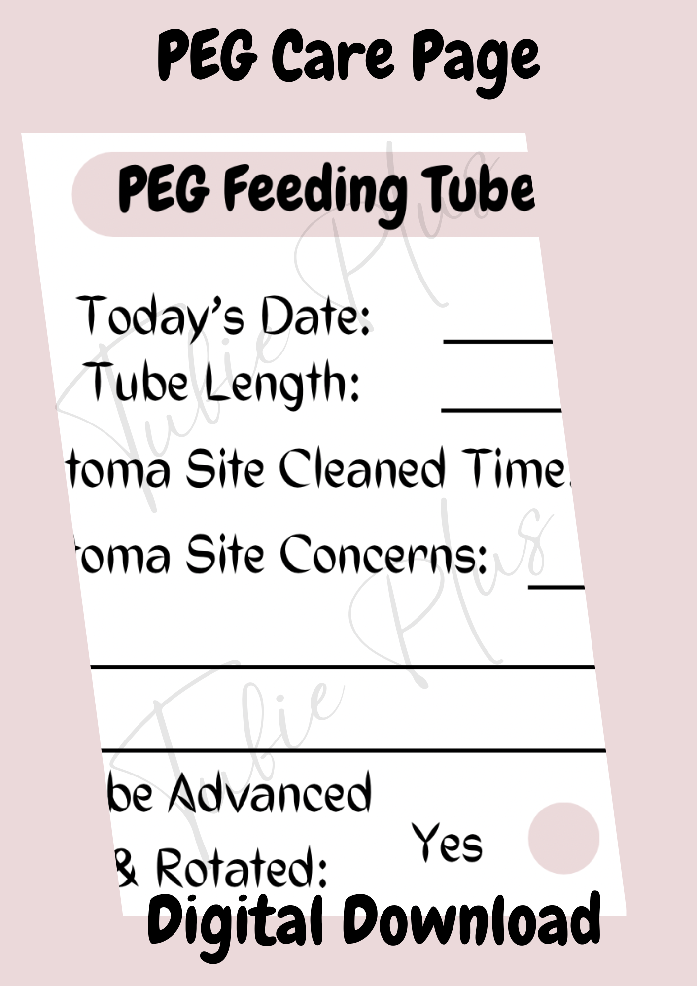 PEG Tube Care Page