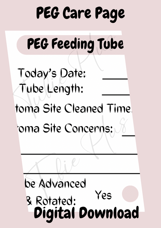 PEG Tube Care Page