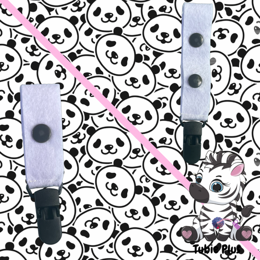 Panda Print Tubie Clip