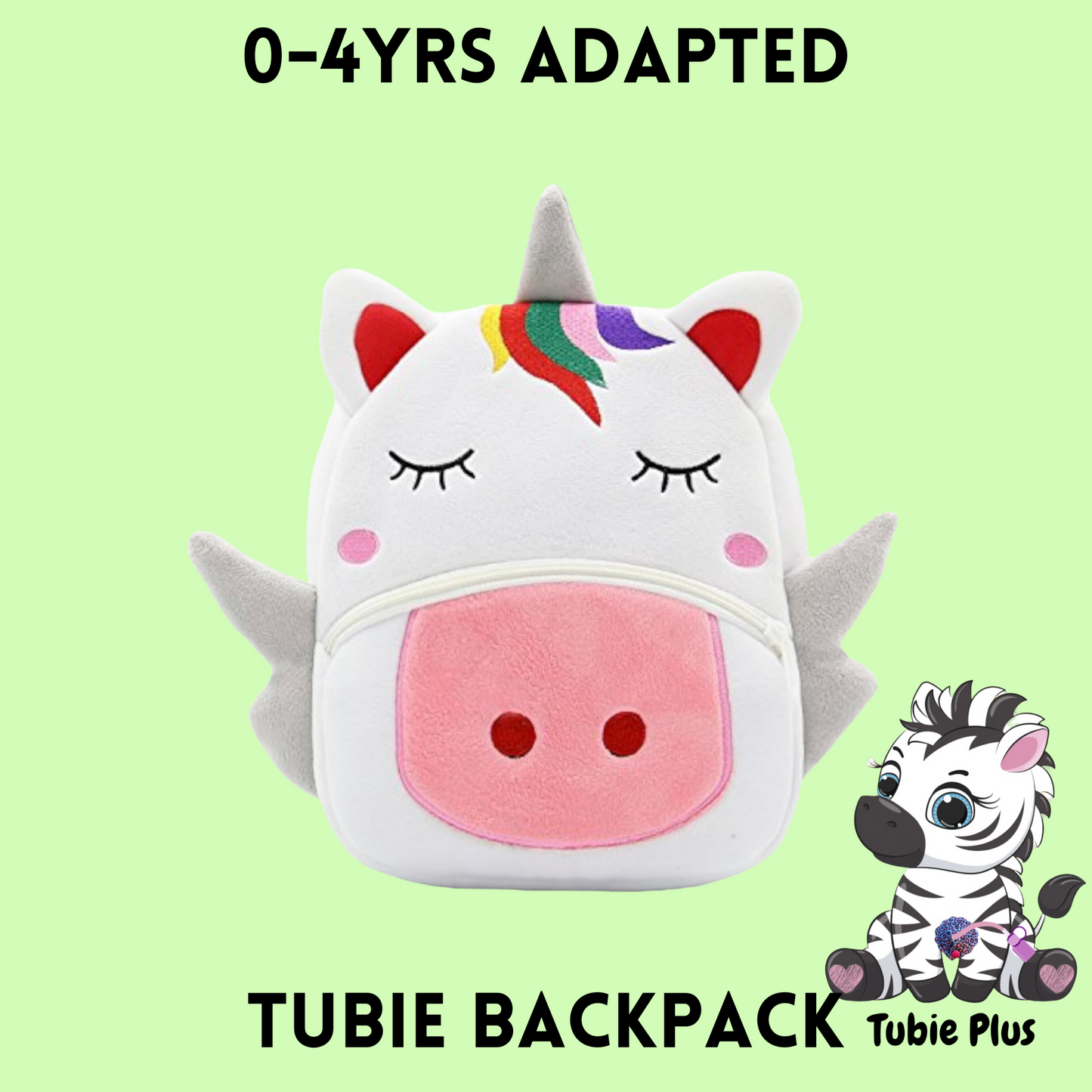 Unicorn Feeding Tube Backpack, Suitable for ages 0-4years 500ml Feed ONLY, Feed Stand & Bag, Tubie Backpack, Adapted Backpack