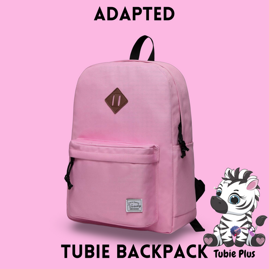 Pink Feeding Tube Backpack, Tubie Backpack, Adapted Backpack