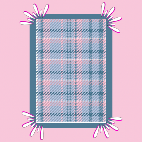 Bluey Pink Check Tubie Tape